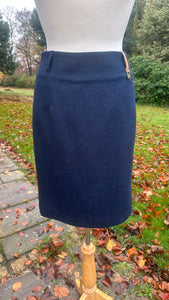 Classic Tweed Skirt - Midnight